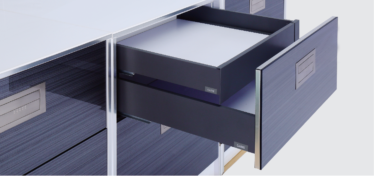 MINI box Drawer Slide - BL Slim Glass Tandem (2)